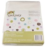Osocozy Bamboo Cotton Flat Diapers - 6-Pack
